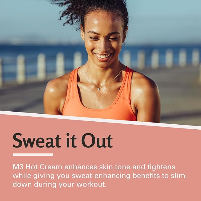 M3 Naturals Hot Cream for Belly Butt and Thighs Cellulite Cream for Thighs and Butt Fast Body Sweat Activator with Caffeine and Collagen - Invigorating Sweat Cream for Workouts and Body Sculpting-FemmiqueWomen