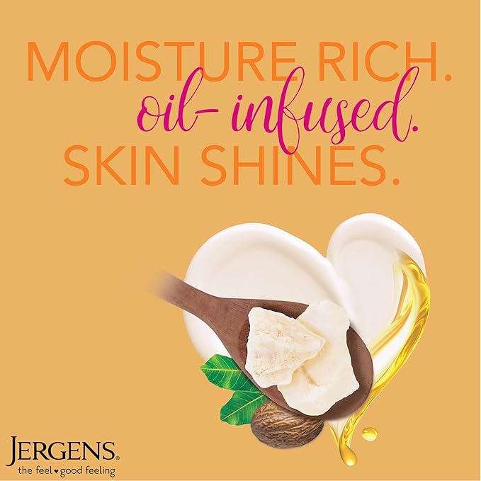 Jergens Shea Butter Hand and Body Lotion, Deep Conditioning Moisturizer, 3X More Radiant Skin, with Pure Shea Butter, Dermatologist Tested, 3 oz, 8 pack-FemmiqueWomen