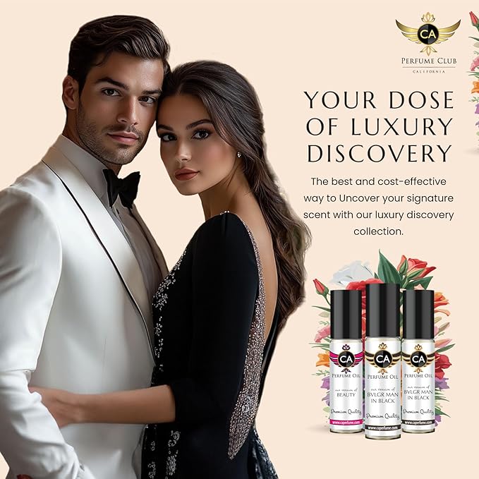 CA Perfume Amber Rouge Saffron Fragrance Body Oil For Women & Men Roll On 0.33fl oz / 10ml-FemmiqueWomen