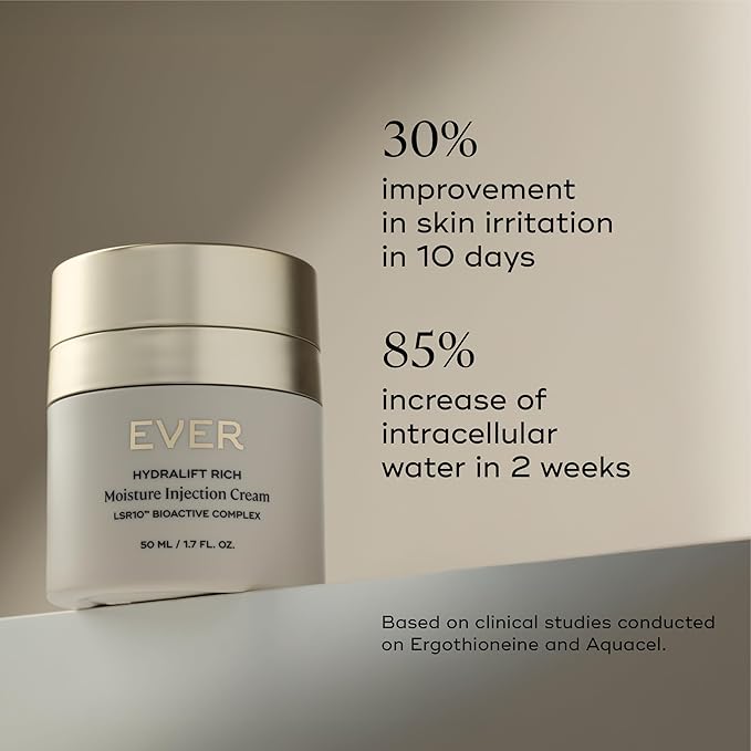 EVER Rich Face Moisturizer (Dry Skin)- Overnight Renewal Facial Lotion, Instant Face Lift Cream, Smooths Lines and Wrinkles, Restores Skin Elasticity, Packed with Urea, Squalane, and Vitamins-FemmiqueWomen