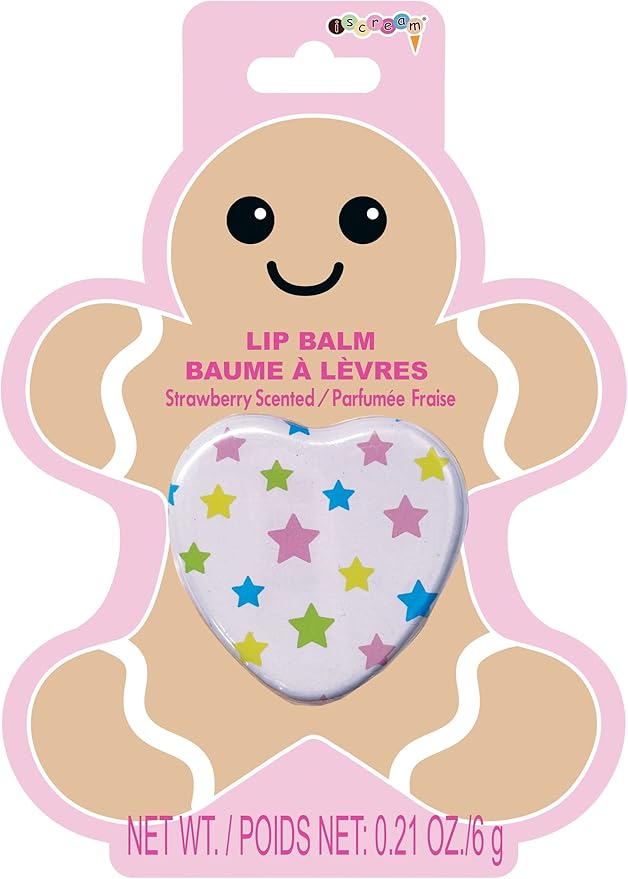 iscream Winter Friends Gingerbread Heart Shaped Cotton Candy Scented Lip Balm-FemmiqueWomen