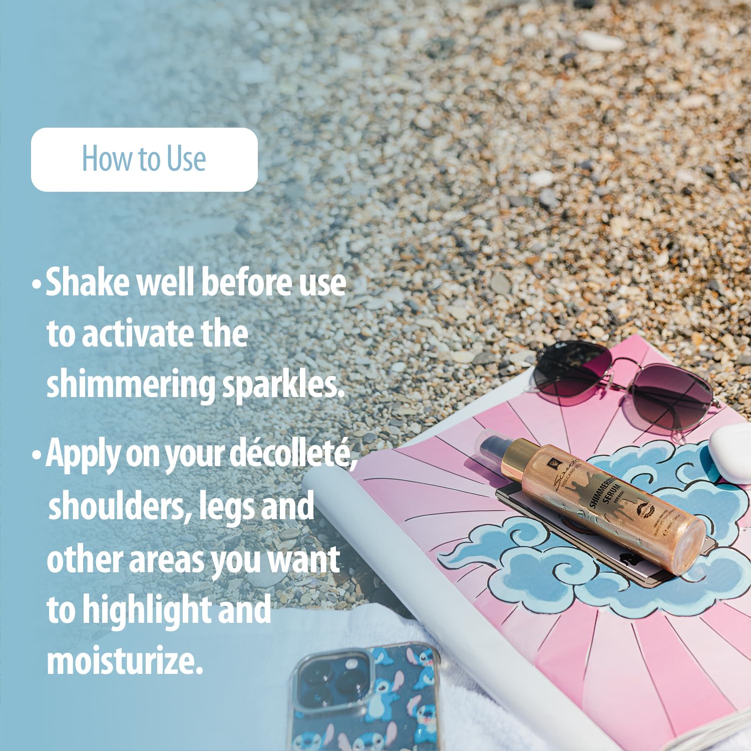 Olive Spa Body Shimmer Oil 100ml – Hydrating Glow Enhancer Glitter Body Oil with Micro Pearls – Fast Absorbing Shimmer for Moisturizing, Illuminating and Shine-FemmiqueWomen