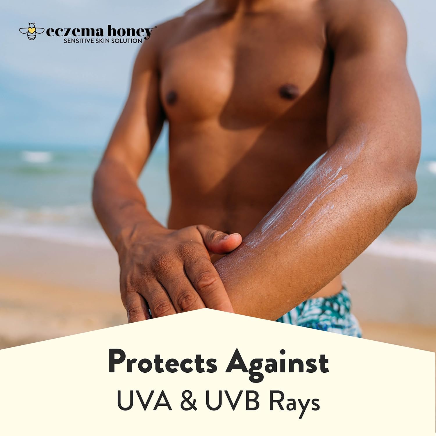 Eczema Honey Hydrating Mineral Sunscreen - Lightweight SPF 30 Sun Cream - Body & Face Sunscreen for All Ages (1.7 Oz)-FemmiqueWomen