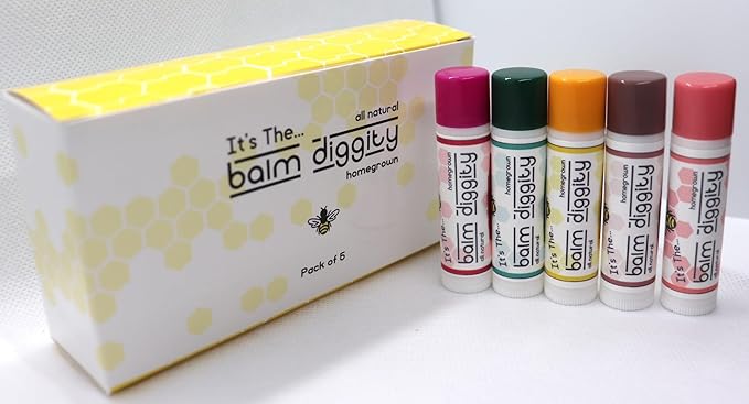 It's The Balm Diggity Beeswax All Natural, Moisturizing, And Nourishing Lip Balm, Made With Only 5 Ingredients, 1 tube, 0.15 ounces (5-PACK)-FemmiqueWomen