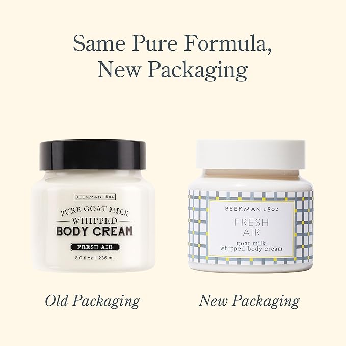 Beekman 1802 Whipped Body Cream, Fresh Air - Scented - 8 oz - Intensely Hydrating & Softens Skin - With Goat Milk - Good for Sensitive Skin - Cruelty Free-FemmiqueWomen