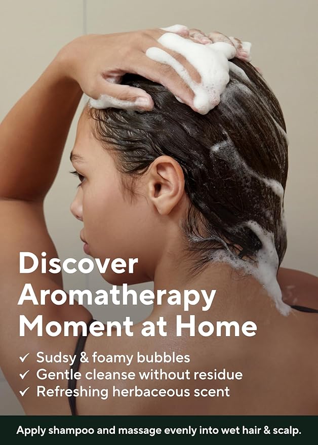 AROMATICA Rosemary Scalp Scaling Shampoo (2 packs) - Korean Hair Care with Thinning Hair Loss Natural Rosemary Essential Oil for Women Hair Growth - Free from Sulfate, Silicone, and Paraben (13.53 oz)-FemmiqueWomen