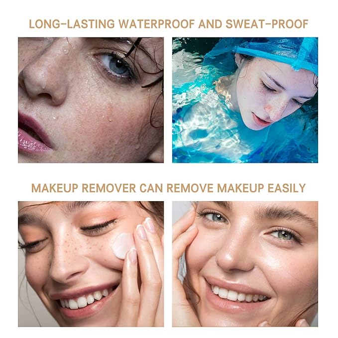 2 Pcs Freckle Pen Set, Natural Lifelike Fake Freckles Makeup Pen Magic Brown Color Freckles Makeup Tool Long-Lasting Waterproof Dot Spot Pen for Effortless Sunkissed Makeup (Light Brown)-FemmiqueWomen