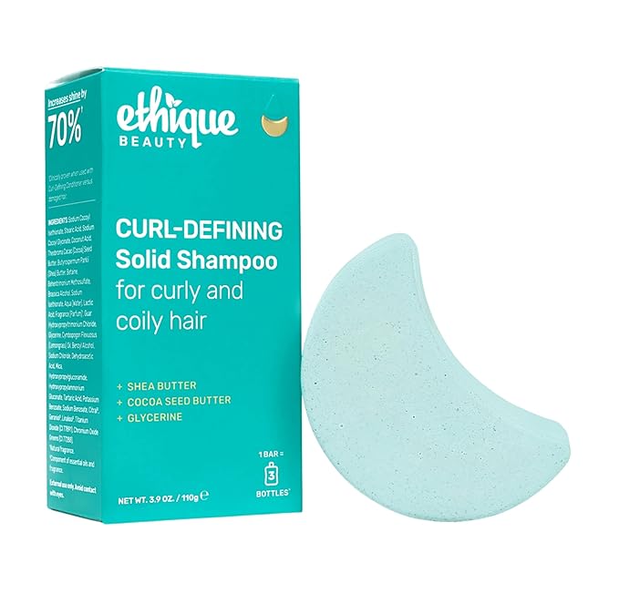 Ethique Curl-Defining Shampoo Bar with Shea Butter - Plastic-Free, Vegan, Cruelty-Free, 3.88 oz - Professor Curl-FemmiqueWomen