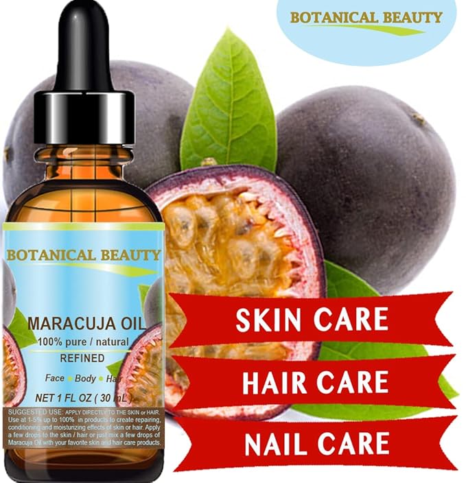 MARACUJA OIL 100% Pure Natural Cold Pressed Undiluted for Face, Skin, Hair, Body, Lip, Nails 0.5 Fl.oz.- 15 ml Rich in Vitamin C-FemmiqueWomen