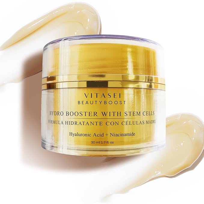 Beautyboost Hydro Booster Anti-Aging Cream W/Hyaluronic Acid, Cotton Stem Cells, Squalane & Niacinamide- 1.7 Fl Oz Gel-Cream Moisturizer for Extra-Dry Skin, Skin Elasticity, Quick-Absorbing-FemmiqueWomen