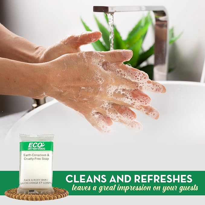 ECO amenities Travel Size Bar Soap - 400 PACK, 0.5 oz Mini Soap Bars, Hotel Soap Bars, Travel Size Toiletries - Individually Wrapped Bulk Soap Bar, Small Hotel Soaps for BNBs, VRBO, Inns and Hotels-FemmiqueWomen