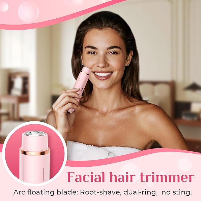 2025 New 2-in-1 Electric Bikini Trimmer for Women - Dual Head Electric Razor,Waterproof Painless Bikini Shaver, Pubic Hair Trimmer for Private Area & Body Hair, Pink-FemmiqueWomen