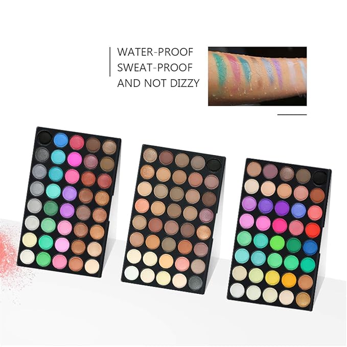 162 Colors Hightlight Eyeshadow Palette Makeup Gift Set, FantasyDay Professional Long Lasting Waterproof Matte Highly Pigments Shiny Shimmers Glitter Makeup Palette Colorful Cosmetic Eye Shadow Pallet-FemmiqueWomen