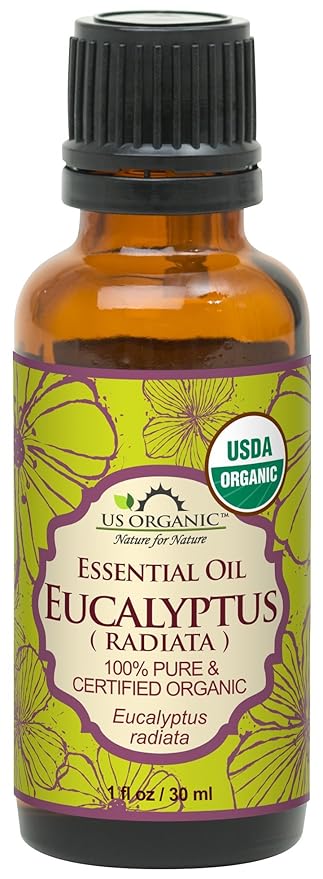 US Organic 100% Pure Eucalyptus Essential Oil (Radiata) - USDA Certified Organic, Steam Distilled - W/Euro droppers (More Size Variations Available) (30 ml / 1 fl oz)-FemmiqueWomen
