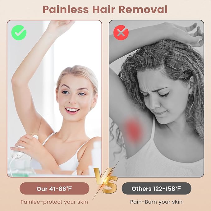 IPL Hair Removal Device, Hair Removal for Women and Men at home for Armpits Legs Arms Bikini Line，model S3-FemmiqueWomen