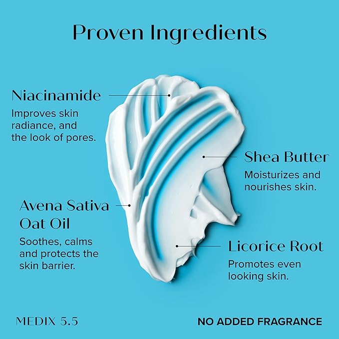 MEDIX Fragrance Free Niacinamide Face Moisturizer + Shea Butter Cream For Face & Body Lotion | Anti Aging Skin Care Firming Cream For Wrinkles, Dark Spots, Large Pores, 15 Fl Oz-FemmiqueWomen