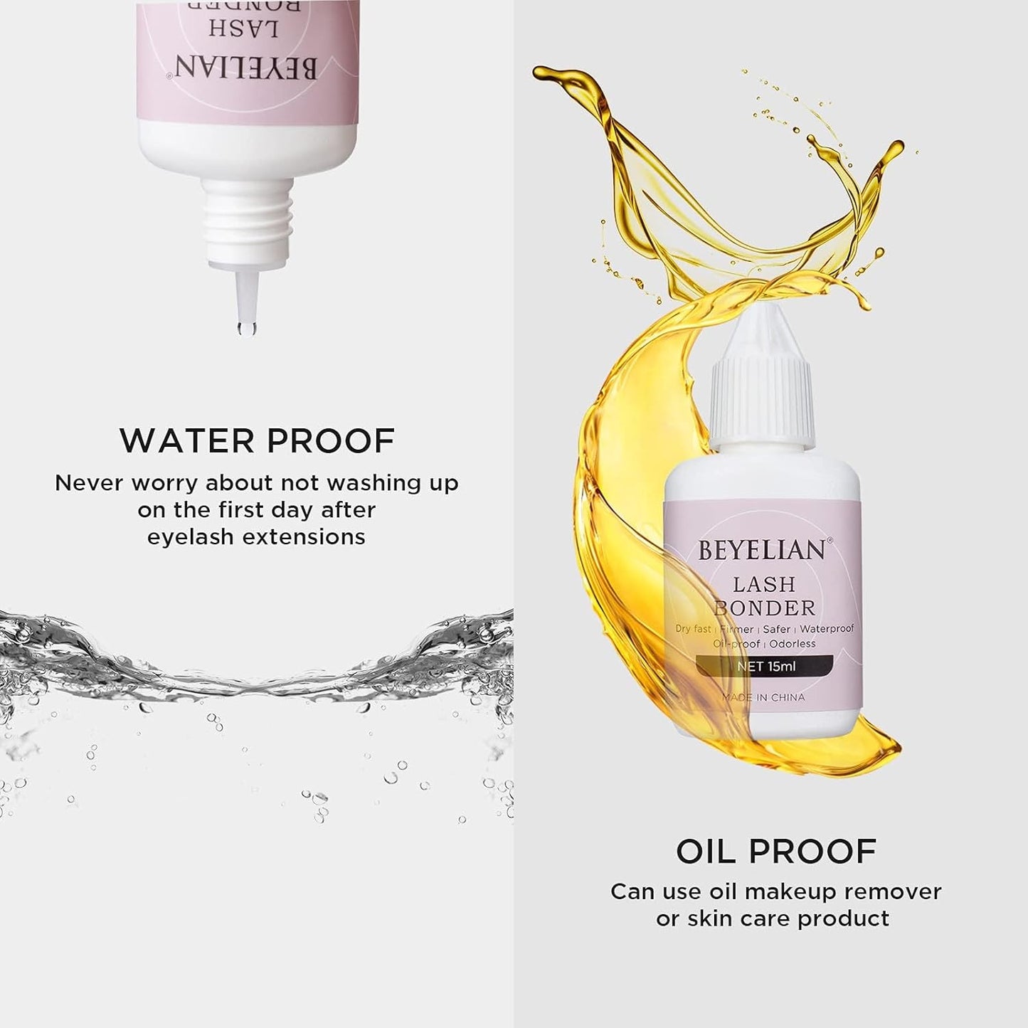 BEYELIAN Lash Bonder for Eyelash Extension Super Bonder Longer Retention Help Glue Bond Better Glue Primer Accelerate Drying Time Low Irritation Water Oil Proof 4 Pack-FemmiqueWomen