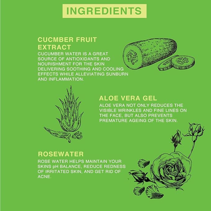 | Face & Body Mist Spray - Soothing Cucumber Water With Moisturizing Hyaluronic Acid | Instant Soothing, Cooling, Conditioning | 8 FL OZ-FemmiqueWomen