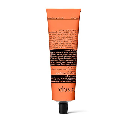 Aesop Rind Concentrate Travel Body Balm | Nourish and Smooth Skin with Shea and Cocoa Butter | Aloe Vera Juice to Soothe and Hydrate | 3.4oz / 100mL-FemmiqueWomen