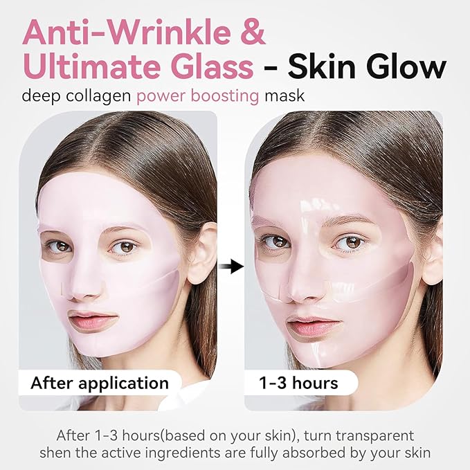 ISTON Bio-Collagen Face Mask,Overnight Revitalizing Hydrating Face Mask for Glowing Skin | Visible Firming, Deep Hydration & Refined Pores | Peptides, NMN & Hyaluronic Acid Masks For All Skin Type-FemmiqueWomen