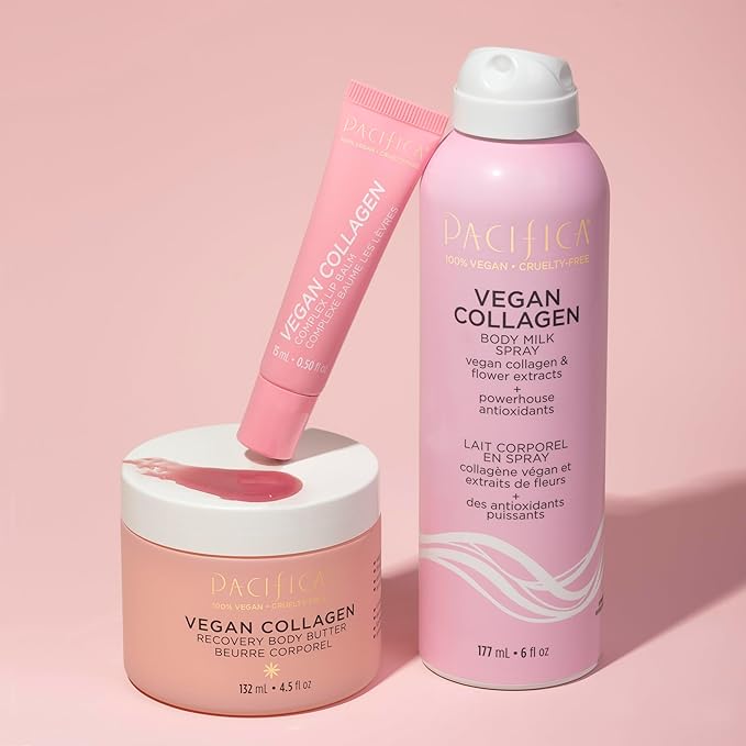 Pacifica Beauty | Vegan Collagen Body Butter | Hydrating, Nourishing, Moisturizer | Long-Lasting Hydration | Cream Lotion for Dry Skin | Light Floral Scent | Paraben Free | Vegan + Cruelty Free-FemmiqueWomen