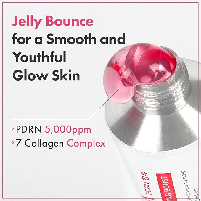 PDRN Collagen Jelly Cream, 5,000ppm Salmon DNA PDRN, Niacinamide, Hydrolyzed Collagen, Glow, Hydrating, Firming, Uneven Skin Tone, No artificial color, Korean Skin Care, 50ml, 1.69 fl.oz.-FemmiqueWomen