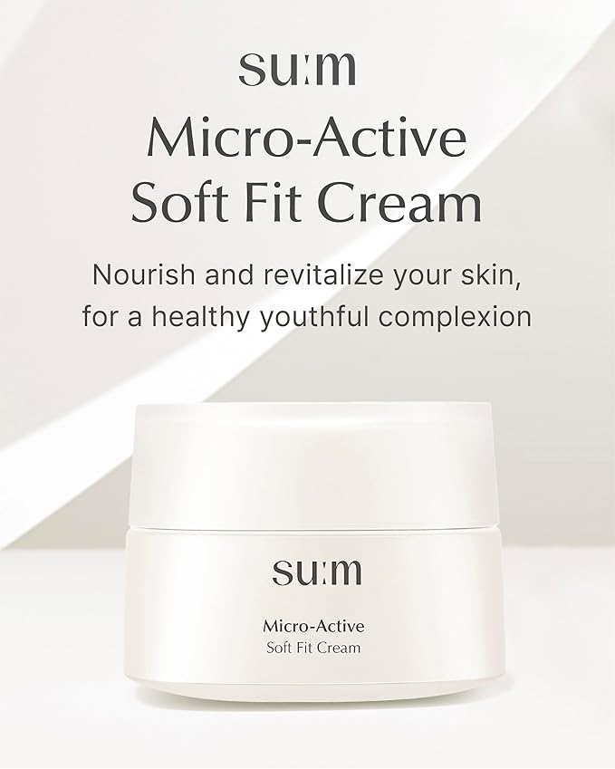 SU:M Micro-Active Soft Fit Cream (1.67 fl oz) - Deep Hydration for Elasticty, Sensitive Skin. Korean Skin Care. Peptides, Fermented Nutrients.-FemmiqueWomen