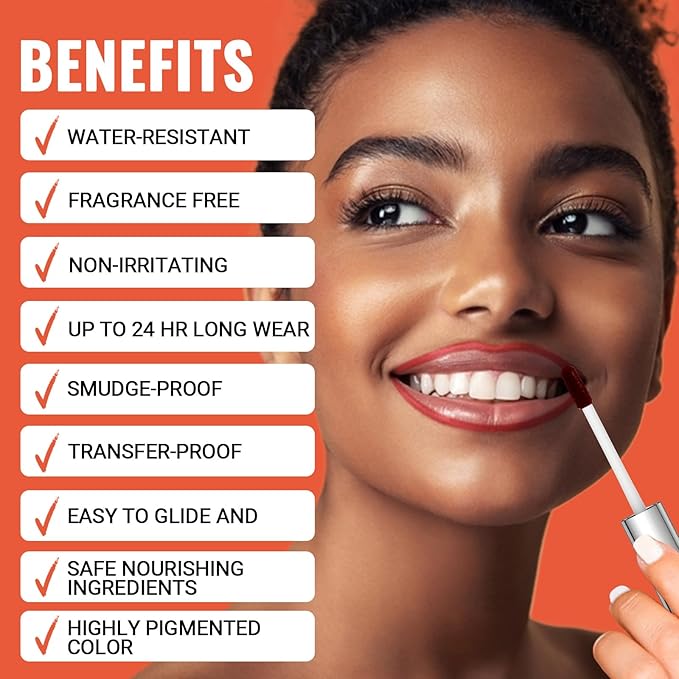 2pcs Lip Stain Peel Off - Lip Liner Stain Long Lasting Waterproof,2-in-1 Lip Liner with Tweezer Nude Matte,Non-Stick Cup,Highly Pigmented，Natural Finish,Stay On All Day,Perfect for Gift (Cocoa+Coffee)-FemmiqueWomen