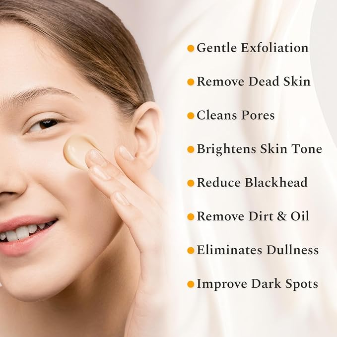 Vitamin C Face Scrub Face Exfoliator Cream Brightening Facial Scrub Exfoliating Facial Wash Microdermabrasion Facial Scrub, Gently Exfoliate Dirt and Dead Skin Cells, Improve Dark Spot, 140g/5oz-FemmiqueWomen