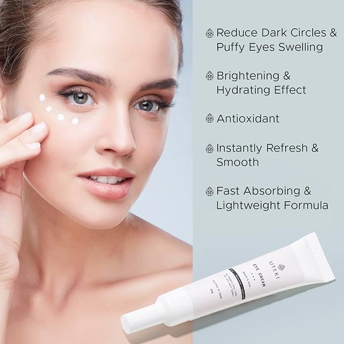 Japanese Anti Aging Firming Eye Cream - Anti Wrinkles & Puffiness - Minimize Bags Under Eyes Fine Lines & Dark Circles - Hydrating and Brightening with Collagen & Arginine (0.35 Fl Oz -10 g)-FemmiqueWomen