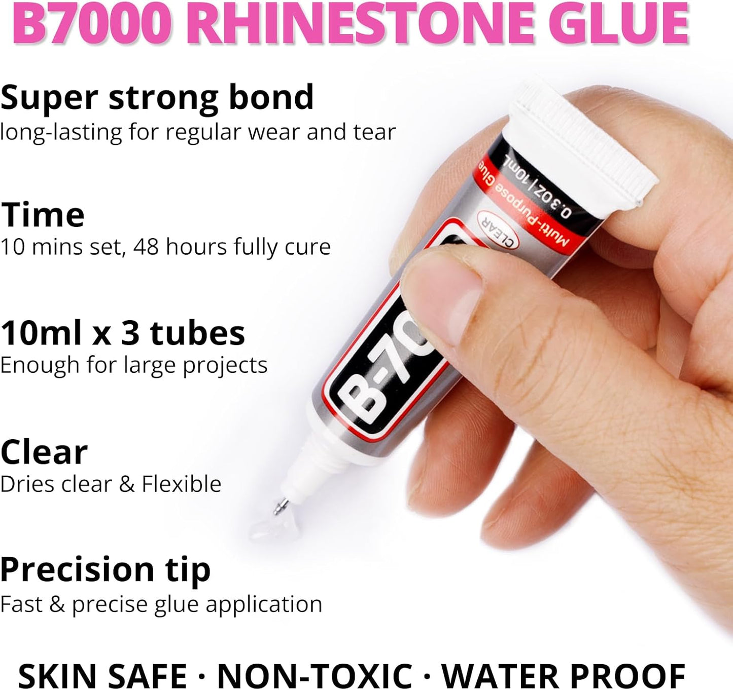 30000Pcs Resin Jelly Rhinestones Set for Crafting Bedazzling, Hot Pink AB Flatback Gems Jewels for Crafts Clothes Shoes Fabric Outfit Makeup, Flat Back Crystal 2-6mm with b 7000 Glue-FemmiqueWomen