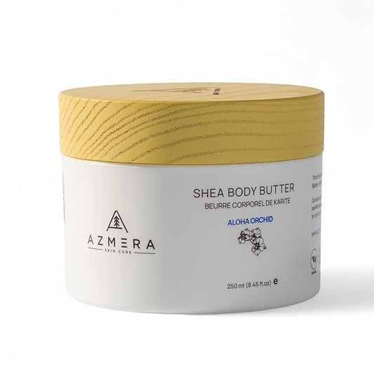 AZMERA Handcrafted Whipped Shea Body Butter – Luxurious Orchid Scented Moisturizer for Dry, Sensitive Skin with Argan Oil & Vitamin E – Vegan, Non-Greasy Skincare – 8.82 oz-FemmiqueWomen
