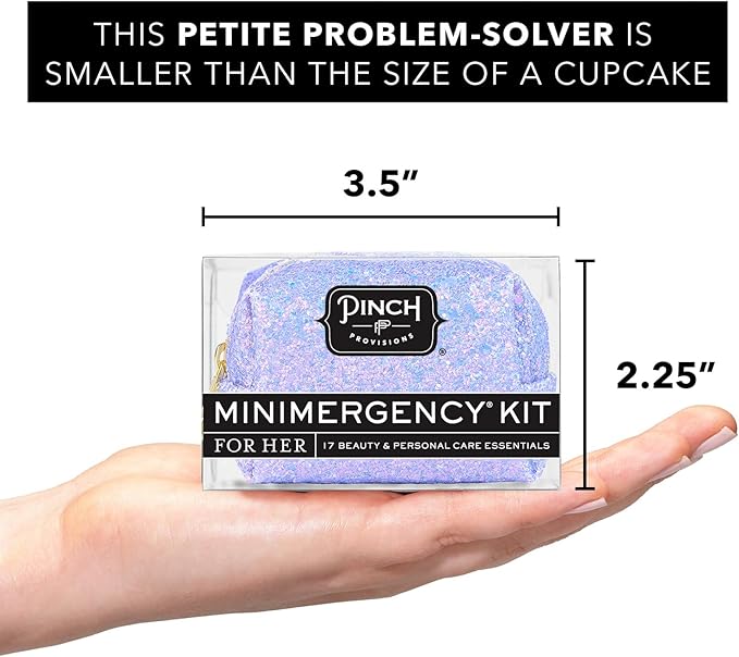 Pinch Provisions Purple Periwinkle Minimergency Kit, includes 17 Travel-Sized Cosmetic Essentials, Convenient for Purses, Emergency Beauty Accessories, Gifts for Holiday’s & Birthday’s-FemmiqueWomen