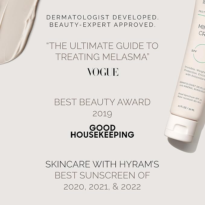 MDSolarSciences Mineral Crème Sunscreen SPF 50 | Water-Resistant, Broad Spectrum UV Protection | Zinc Oxide Formula with Antioxidants | No White Cast, Sheer Matte Finish for All Skin Types (1.7 Fl Oz)-FemmiqueWomen