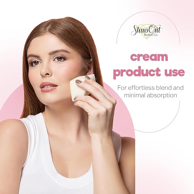 StansOut Beauty Sponge 4-Pack – Streak-Free, Airbrushed Finish | Reusable, Quick-Drying, Latex-Free | Multi-Angle Blending Sponge for Cream, Liquid & Powder | Pro Makeup Applicator-FemmiqueWomen