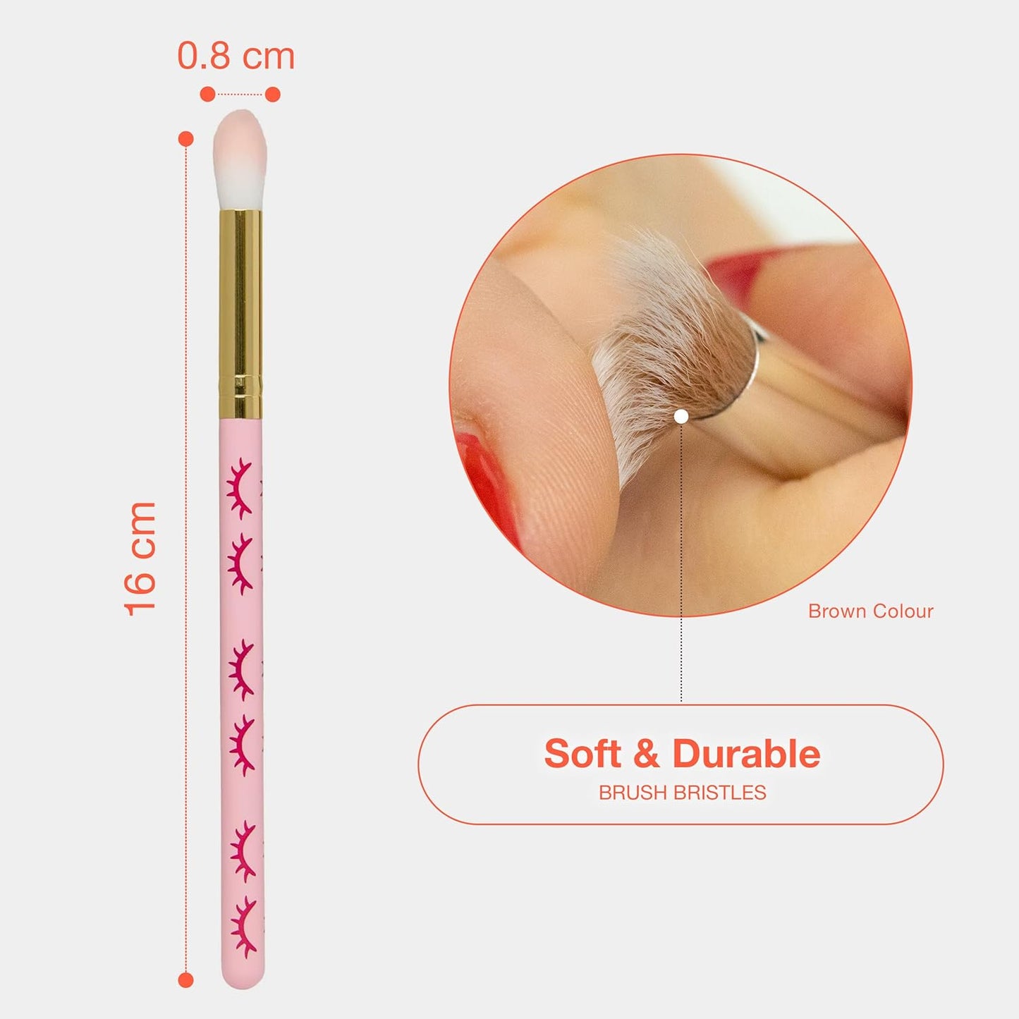 CURACORO Lash Shampoo Brushes Set, Eyelash Cleansing Brush For Cleansing Eyelash Extension, Soft and Comfortable Facial Makeup Remover Tools (Pink, Pack of 10)-FemmiqueWomen