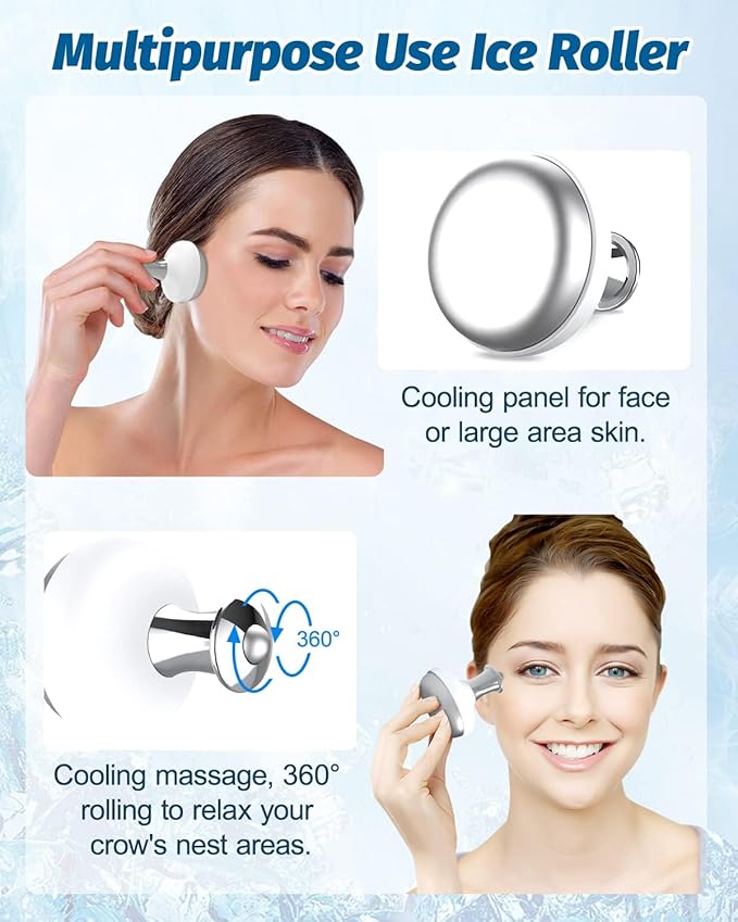 2 Pack Ice Roller for Face and Eyes, Facial Roller Device for Women, Ice Wand for Different Skin-FemmiqueWomen