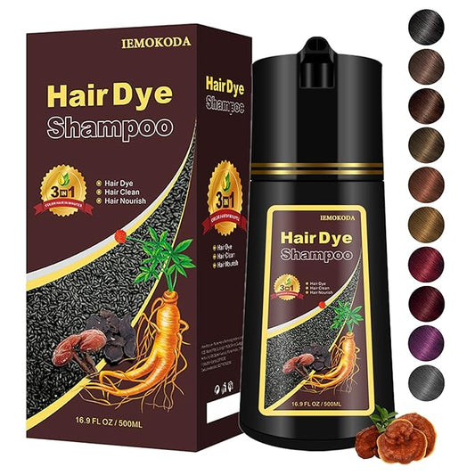 Hair Dye Shampoo, Gray Hair Coverage Dye Shampoo, Hair Color Shampoo for All Hair Types, Champu Para Canas, Suitable for Home and Salon (Coffee)-FemmiqueWomen