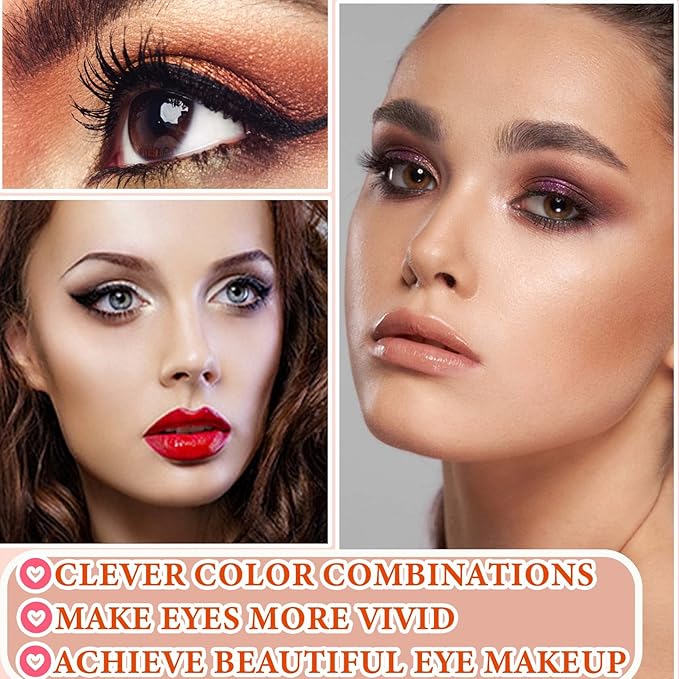 12 Color Naked Eyeshadow Palette,Pearly Earth Color Eyeshadow,Natural Shimmer Eyeshadow Palette,Professional Waterproof and Smudge Proof Eye Shadow Palette Kit,Eye Makeup Set for Women（B）-FemmiqueWomen