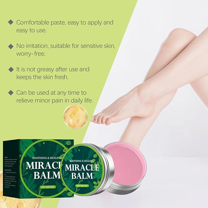 Miracle Balm, Soothing Balm for Joints, Back, Legs & Feet, Non-Greasy (3PCS)-FemmiqueWomen