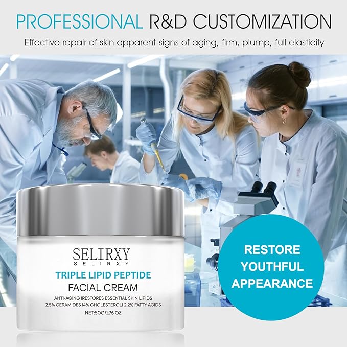 Nodfens Triple Lipid Peptide Cream for Anti-Aging, Restores & Repairs Mature Skin for Radiant, Smooth Complexion - Advanced Strength Recovery Face Moisturizer Cream-FemmiqueWomen