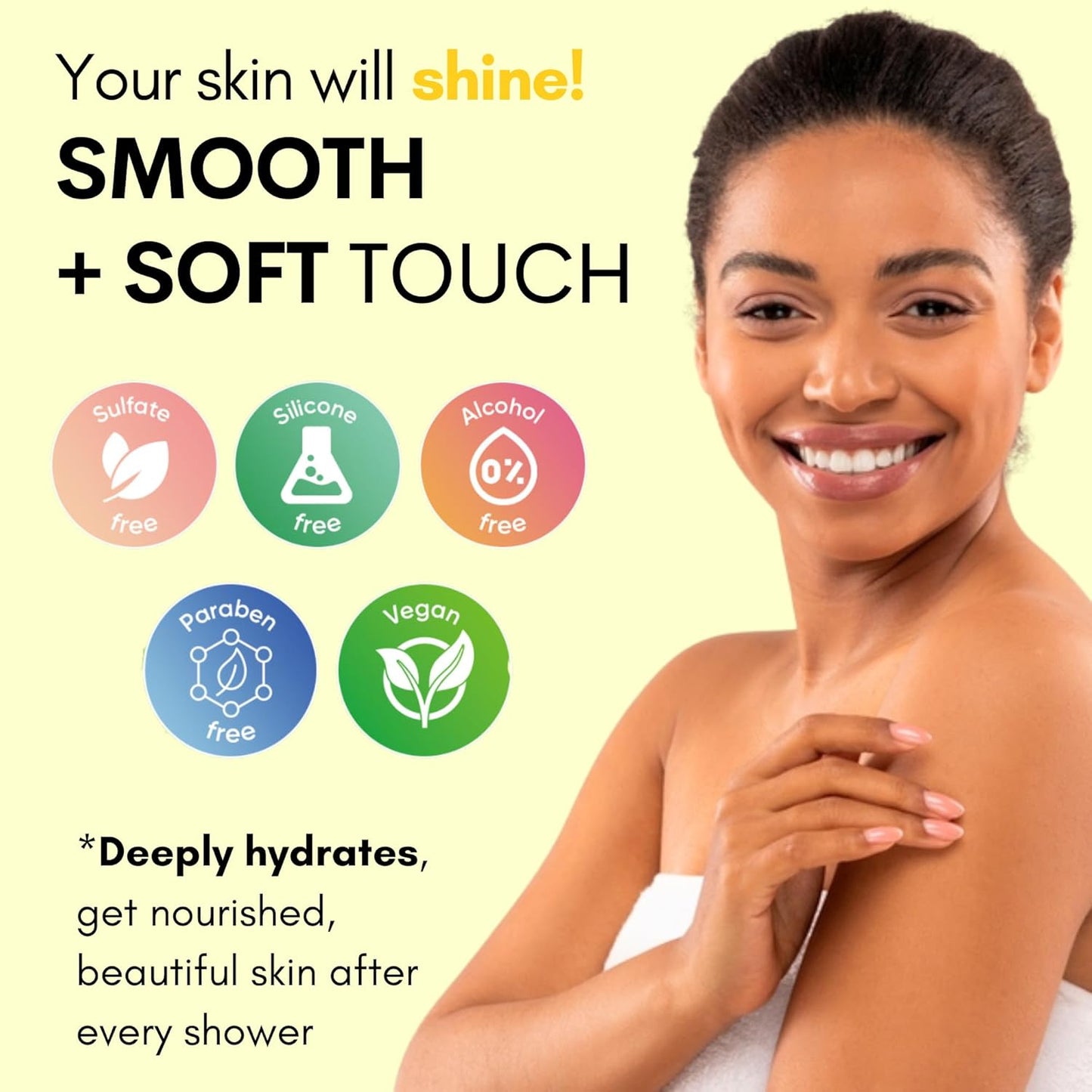 Muun Body Wash with AHA&BHA Exfoliating, 16.9 Fl Oz/500ml Prevent Ingrown Hair Even Skin Tone Underarm Bikini, Smoothe & Soften Body Wash-FemmiqueWomen