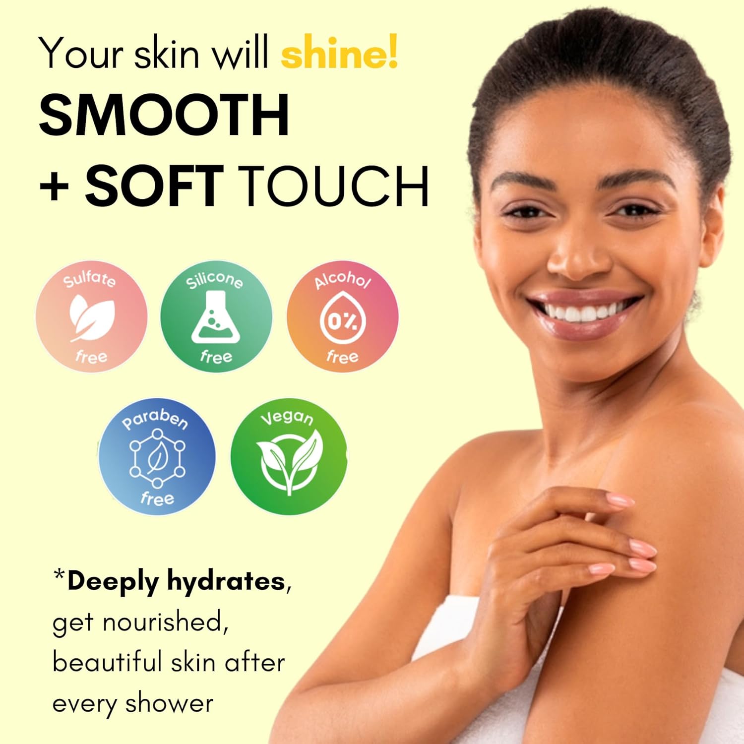 Muun Body Wash with AHA&BHA Exfoliating, 16.9 Fl Oz/500ml Prevent Ingrown Hair Even Skin Tone Underarm Bikini, Smoothe & Soften Body Wash-FemmiqueWomen