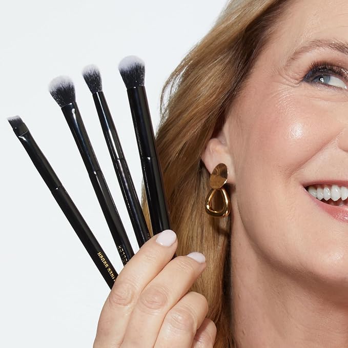 LAURA GELLER NEW YORK Shadow Skills Eyeshadow Professional Vegan Makeup Brush Set | Apply Eyeshadow & More - Pack of 4-FemmiqueWomen