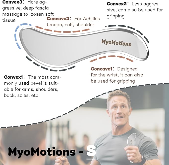 3-Piece Muscle Scraper Tool Set for IASTM Therapy - Stainless Steel Gua Sha Tool for Myofascial Release and Deep Tissue Massage Tool Set-FemmiqueWomen