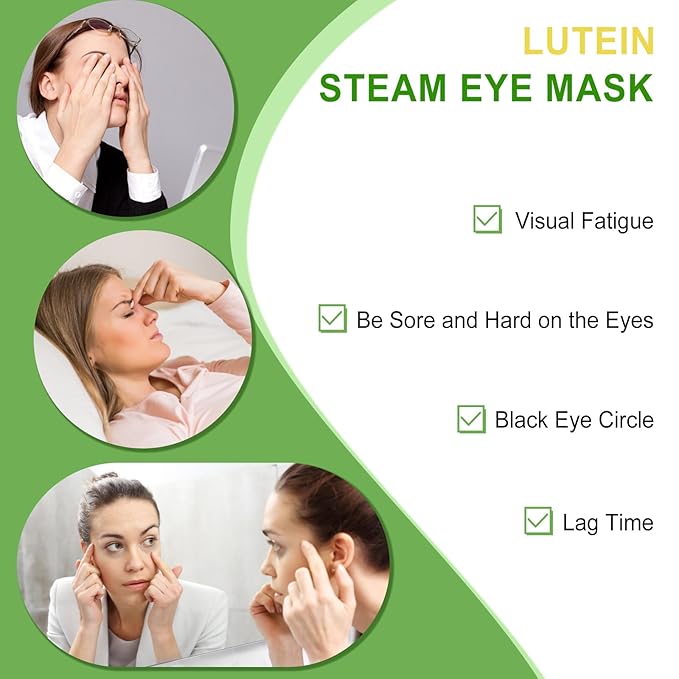 10PCS Steam Eye Mask, Relieve Eye Fatigue, Can be Used for Eye Relaxation, Jet Lag or Insomnia, Disposable Heated Steam Eye Mask, Rich in Nutrients Heated to Promote Absorption (Fragrance-Free)-FemmiqueWomen