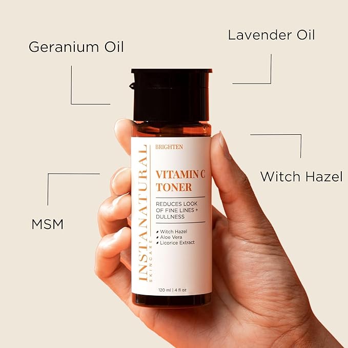 InstaNatural Skin Care Set, Vitamin C Face Wash, Toner, Serum and Moisturizer , Hydrating, Anti Aging and Brightening-FemmiqueWomen