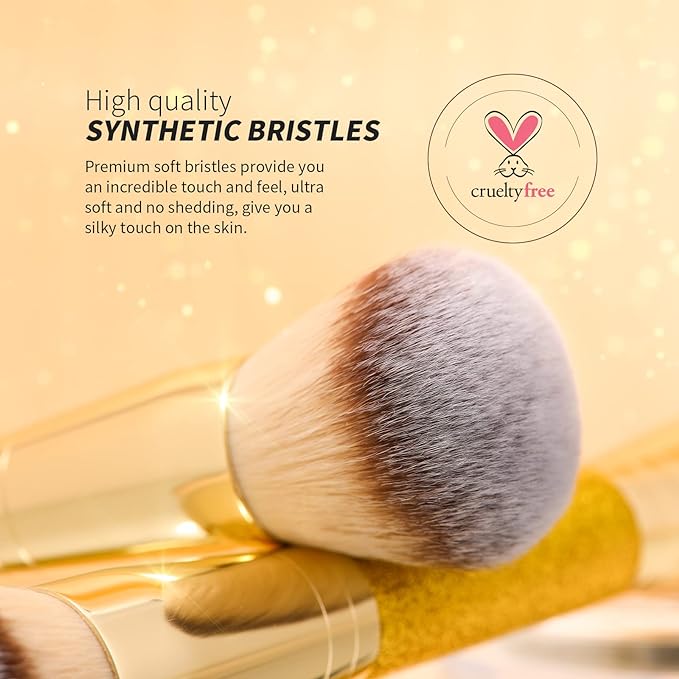 DUcare Powder Concealer Brush Foundation Makeup Brushes Double Ended Perfect for Rounded Taperd Liquid, Cream, Powder,Blending, Buffing-FemmiqueWomen