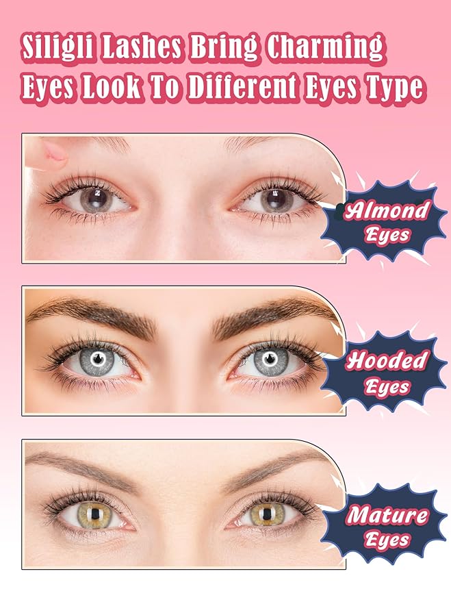 Cat Eyelashes Natural Eye Lashes 12mm False Lashes Wispy Thin Band 3D Volume Fake Eyelash C Curl Lash Pack Natural Look 7 Pair-FemmiqueWomen