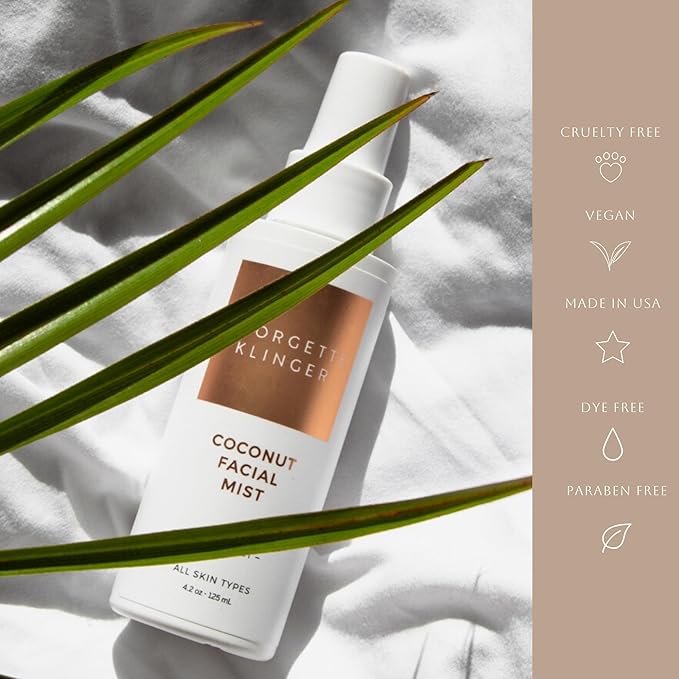 Georgette Klinger Coconut Facial Mist - Hydrating, Long-Lasting Makeup Setting Spray with Moisturizing Antioxidants for Dewy Matte Face, Protects and Plumps Dehydrated Skin - 4.2 oz-FemmiqueWomen